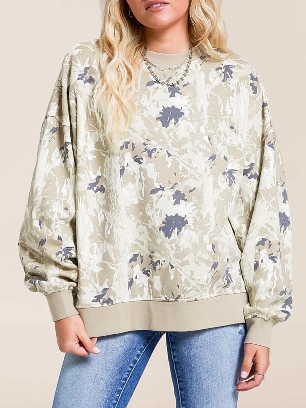 Gilded Intent Camo Oversized Pullover